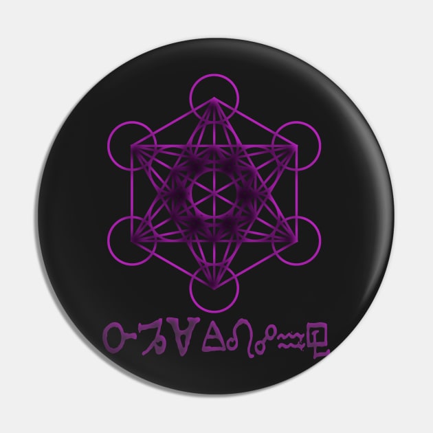 Metatron's Cube - Code Of Creation Pin by D_AUGUST_ART_53