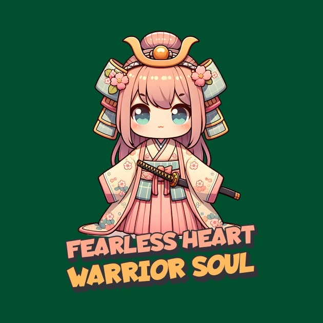 Fearless Heart Warrior Soul Samurai Anime Girl by WitchyArty