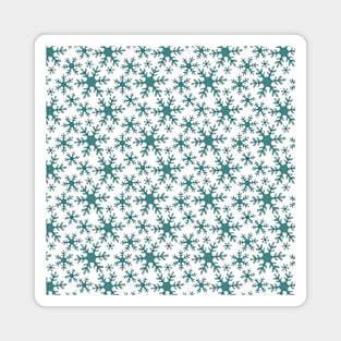 Winter Snowflake Pattern Christmas Holidays Design Magnet