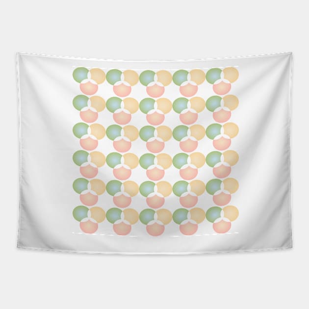 Colorful spheres in geometric pattern Tapestry by ikshvaku