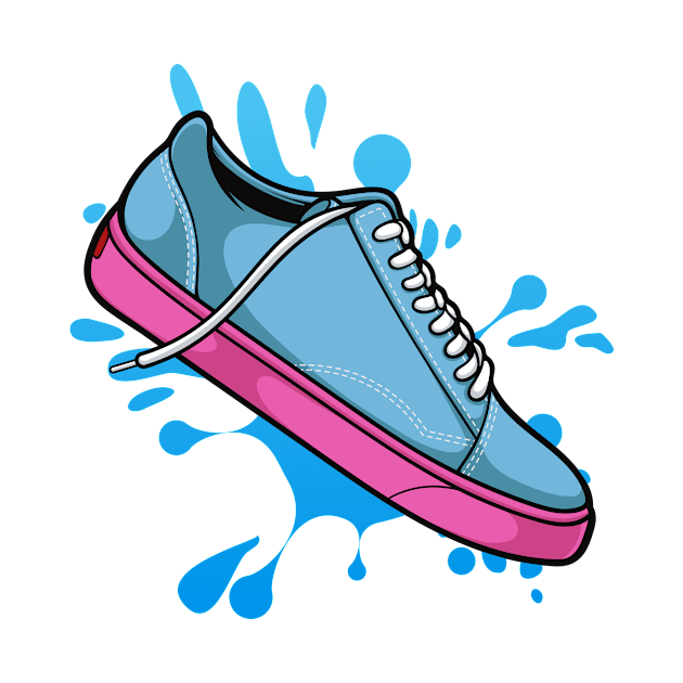 Golf Blue Pink Skate Sneaker by milatees