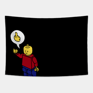 LEGO MIDDLE FINGER FUNNY MEME Tapestry