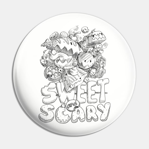 Sweet and Scary (transparent) Pin by TonySlavArt