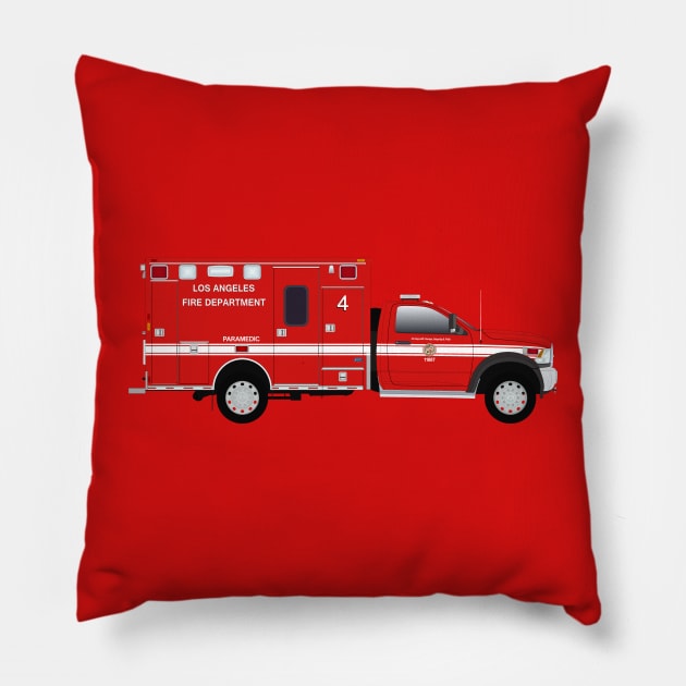 LAFD Rescue Ambulance Pillow by BassFishin