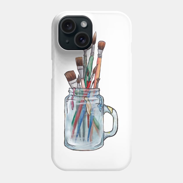 Paint brushes - No background Phone Case by LeighsDesigns