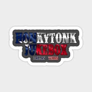 Honkytonk Jukebox Texas Flag Logo Magnet