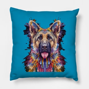 Belgian Shepherd Dog Color Nebula Art Pillow