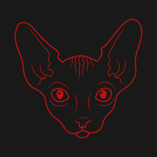 Red Devil Sphynx cat T-Shirt