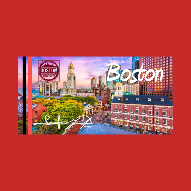 Disover Boston Massachusetts city - Boston Massachusetts - T-Shirt