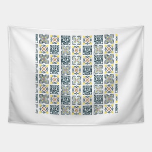 Portuguese blue tile pattern Tapestry