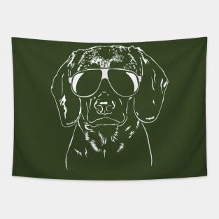 Funny Bavarian Mountain Dog Hound with sunglasses Tapestry