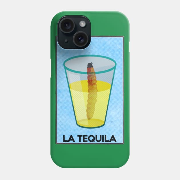 La Loteria Card- Tequila Shot with Worm Phone Case by Electrovista