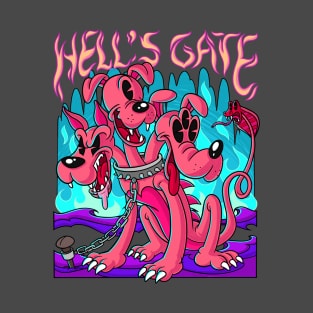 Blackcraft Kawaii Cerberus Hell's Gate Retro Cartoon Pastel Goth T-Shirt