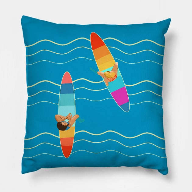 Surfboards Pillow by Mimie20