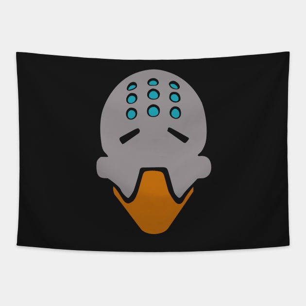 Zenyatta face Tapestry by JamesCMarshall