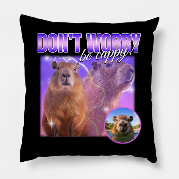 Don't Worry be Cappy Pillow by susanne.haewss@googlemail.com