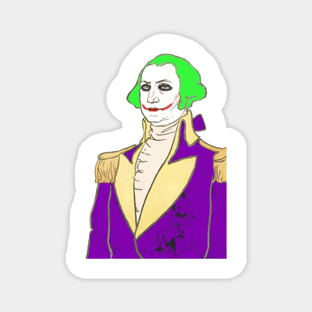 First president George Washington clown makeup anarchy society Magnet by Captain-Jackson