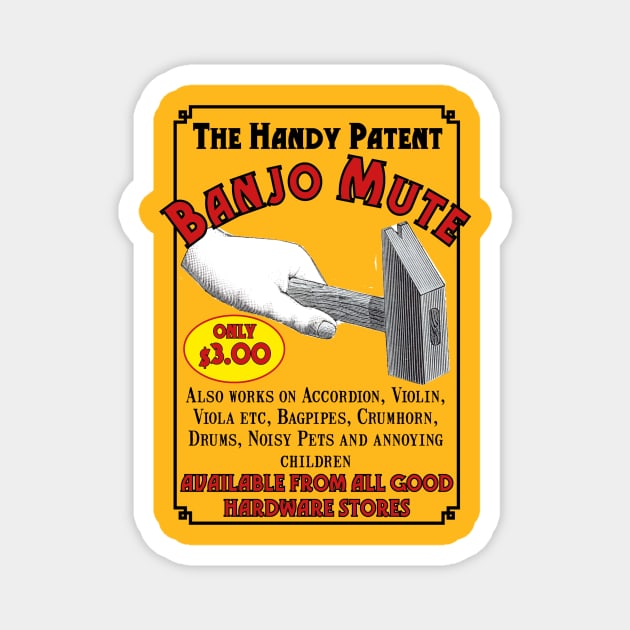 BANJO MUTE Banjo Magnet TeePublic