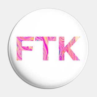 Neon Pink Swirl FTK Pin