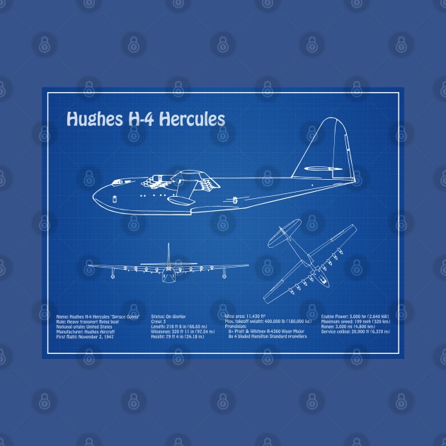 Hughes H-4 Hercules Spruce Goose - AD by SPJE Illustration Photography