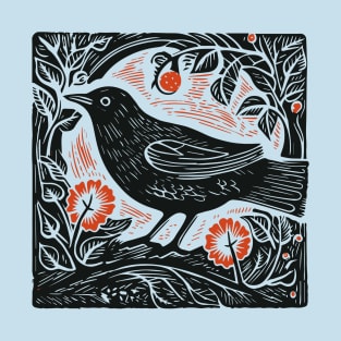 Lino Cut Bird T-Shirt