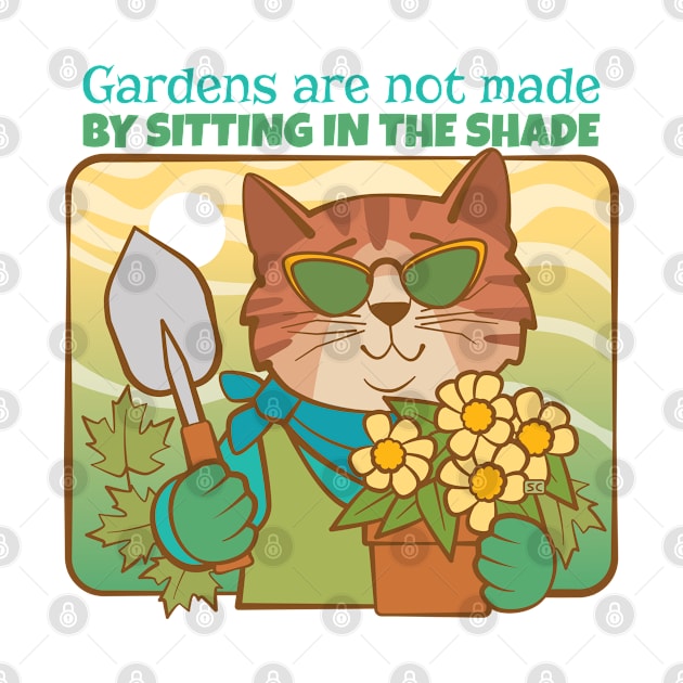 Gardening Cat by Sue Cervenka