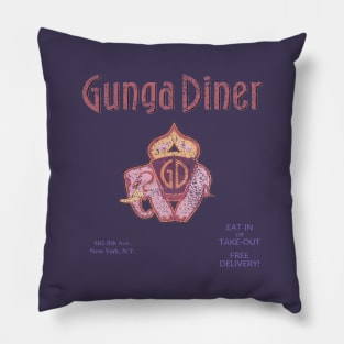 Gunga Diner vintage distressed Pillow