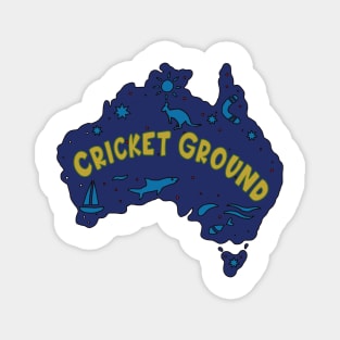 AUSSIE MAP CRICKET GROUND Magnet