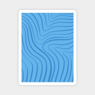 Beautiful Simple Aesthetic Light Baby Blue Lines Magnet