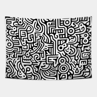 Pop Art Abstract (Haring Inspired) Tapestry