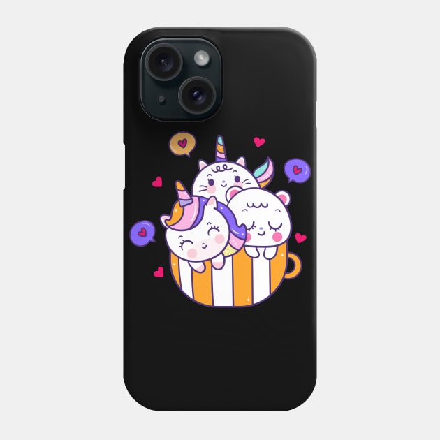 Unicorn Lovers Phone Case by Lovely Arts