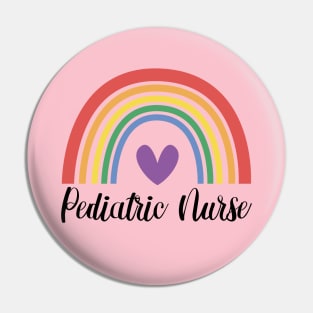 Pediatric Nurse Rainbow Pin