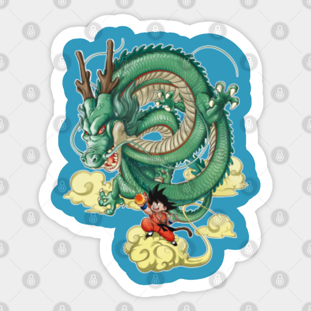 Son Goku And Dragon Shenron Dragon Ball Z Sticker Teepublic