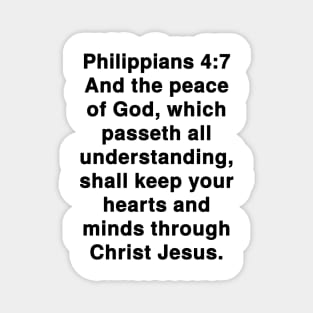 Philippians 4:7 King James Version Bible Verse Typography Magnet