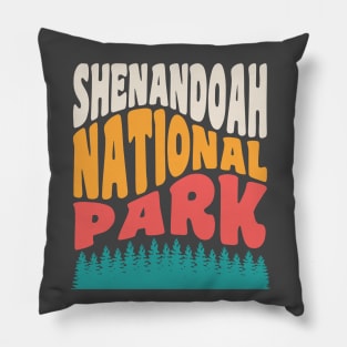 Shenandoah National Park Shenandoah Valley Vintage Typography Pillow