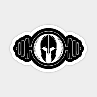 Spartan Barbell Logo for Men Women & Weightlifters Magnet