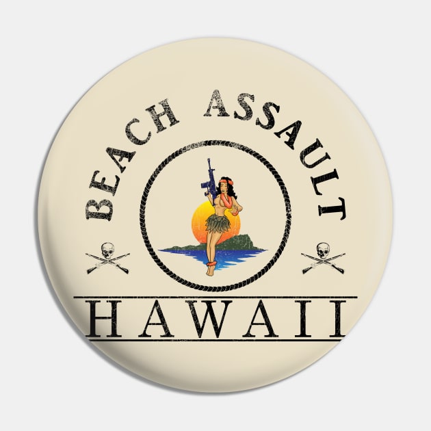 Beach Assault Hawaii Pin by Echo9Studio