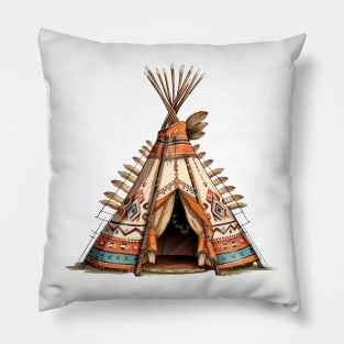 Native American Tipi Pillow