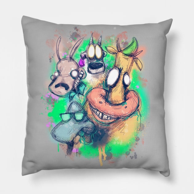 Post Modern Life Pillow by LVBart