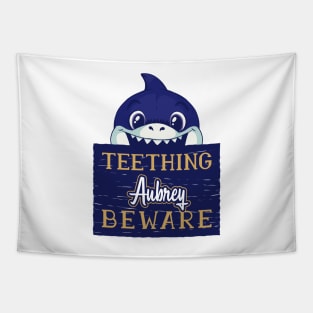 Aubrey - Funny Kids Shark - Personalized Gift Idea - Bambini Tapestry