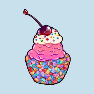 Pink Ice Cream and Fruity Cereal T-Shirt