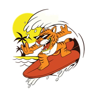 surfing tiger T-Shirt