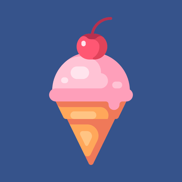 Cherry Ice Cream Cone by IvanDubovik