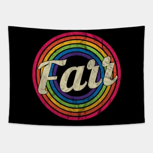 Farr - Retro Rainbow Faded-Style Tapestry