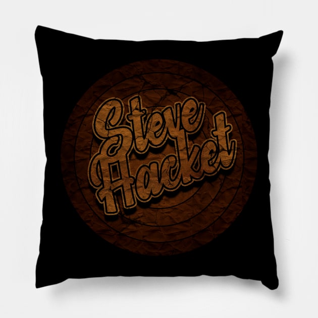 Circle Retro Steve Hacket Pillow by Electric Tone