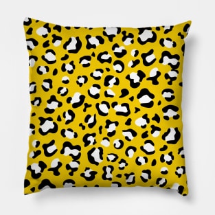 Leopard Print, Leopard Spots, Yellow Leopard Pillow