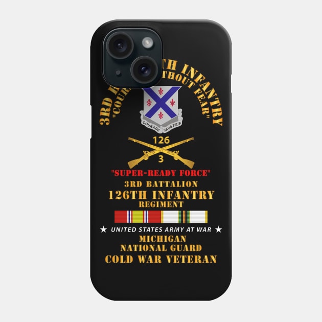 3rd Bn 126th Infantry - SRF - MI ARNG  w COLD SVC Phone Case by twix123844