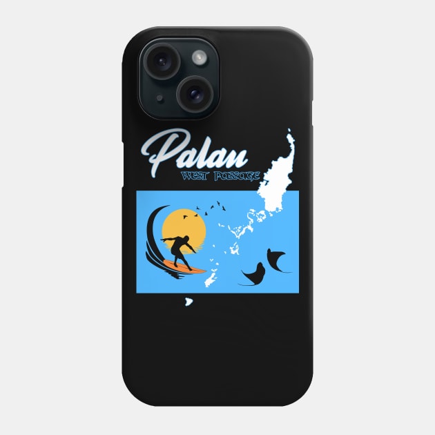 Palau West Passage Surfing Phone Case by NicGrayTees