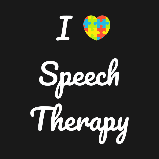 Autism Awareness I Heart (LOVE) Speech Therapy by mlleradrian