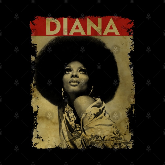 TEXTURE ART-Diana Ross - RETRO STYLE by ZiziVintage